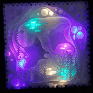 Cadre lumineux raies